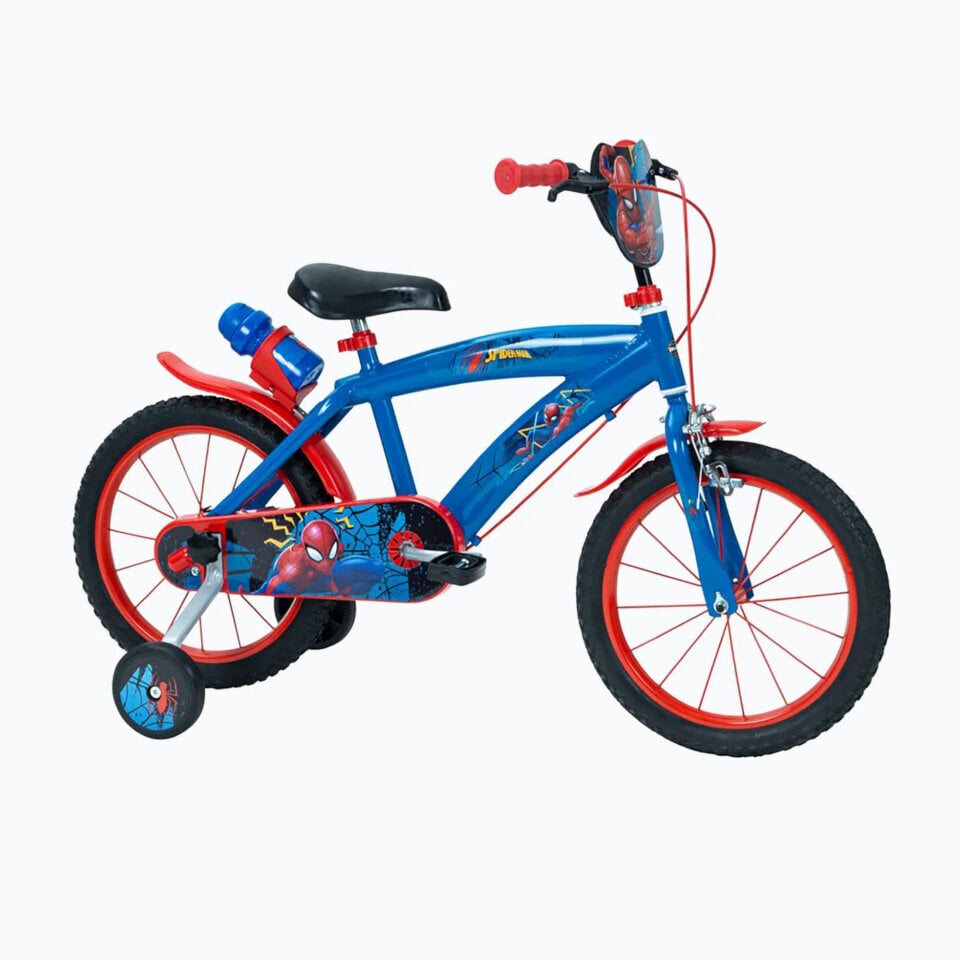 Huffy laste jalgratas Spider-Man 16" Disney, sinine/punane hind ja info | Jalgrattad | kaup24.ee