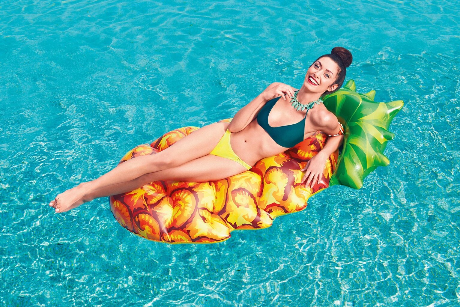 Täispuhutav madrats Bestway Pineapple, 174x96 cm hind ja info | Täispuhutavad veemänguasjad ja ujumistarbed | kaup24.ee