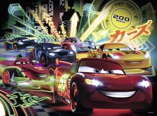 Pusle Ravensburger Pikne McQueen (Cars Neon), 100 osa, 105205 hind ja info | Pusled | kaup24.ee