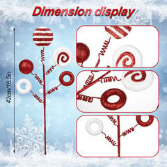 Christmas Simulation Candy Cutting Foam Creative Insert-Punane 42cm hind ja info | Kunstkuused | kaup24.ee