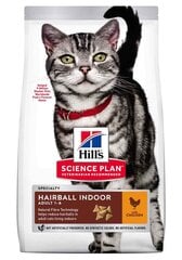 Kuivtoit kassidele Hill's Science Plan Hairball & Indoor Adult kanalihaga, 1.5 kg цена и информация | Сухой корм для кошек | kaup24.ee