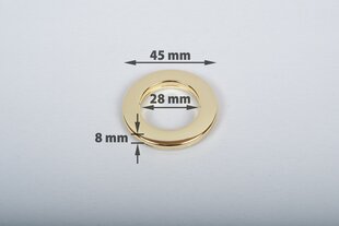 Surverõngad kardinatele 28 mm, läikiv kuld, 10 tk hind ja info | Kardinad | kaup24.ee