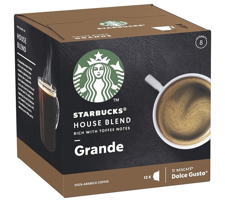 Starbucks Nescafé Dolce Gusto Grande House Blend, 12 kaps. цена и информация | Kohv, kakao | kaup24.ee