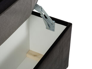Пуф с ящиком для хранения вещей Milo Casa Bruno 180, черный цена и информация | Кресла-мешки и пуфы | kaup24.ee