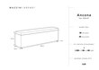 Tumba hoiukastiga Mazzini Sofas Ancona 200, tumesinine hind ja info | Kott-toolid, tumbad, järid | kaup24.ee