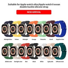 Ookeani käevõru Apple Watchi käevõrule 49mm 45mm 44mm 40mm 41mm 42mm 38mm Silikoonist Correa Käevõru Veinipunane hind ja info | Nutikellade ja nutivõrude tarvikud | kaup24.ee