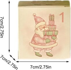 24 tk jõuluadvendikarbid, jõululoenduse karbid – jõulupidude maiustuste kast, tühi 2024. aasta jõulude advendikalender, paberist maiustuste karbid nat, roosa цена и информация | Рождественские украшения | kaup24.ee