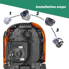 2tk rattakaitse Worx Landroidile ja Gardenale Profil M500 M700 S300 M1000 jaoks – Plus mudelid (B) hind ja info | Muruniidukid | kaup24.ee