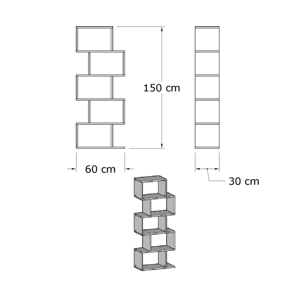 Eraldiseisev riiul Kalune Design Meric, valge цена и информация | Riiulid | kaup24.ee