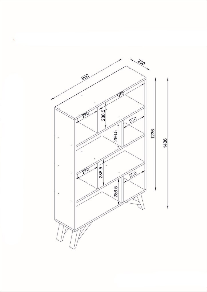 Eraldiseisev riiul Kalune Design Flamingo, pruun/valge hind ja info | Riiulid | kaup24.ee