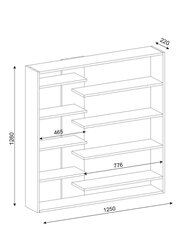 Eraldiseisev riiul Kalune Design Handy, valge/pruun hind ja info | Riiulid | kaup24.ee