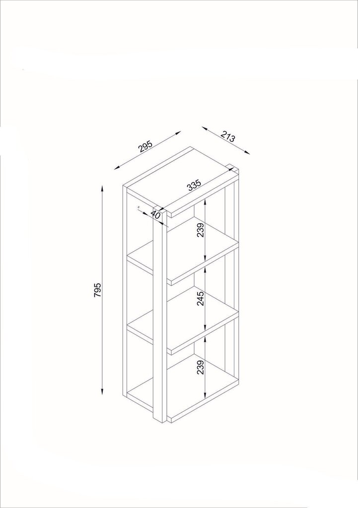 Seinariiul Kalune Design Lost, pruun hind ja info | Riiulid | kaup24.ee