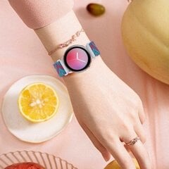 20 mm Samsung Galaxy Watch 3 (41 mm) / Watch Active / Gear S2 elastne kellarihm – siksakiline punane / roheline / sinine mitmevärviline hind ja info | Nutikellade ja nutivõrude tarvikud | kaup24.ee