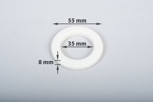 Кольца компрессионные для штор 35мм, белые, 10 шт. цена и информация | Шторы, занавески | kaup24.ee