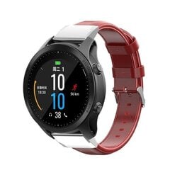 Garmin Fenix 6S Pro lihtne nahast rihm - punane punane цена и информация | Аксессуары для смарт-часов и браслетов | kaup24.ee