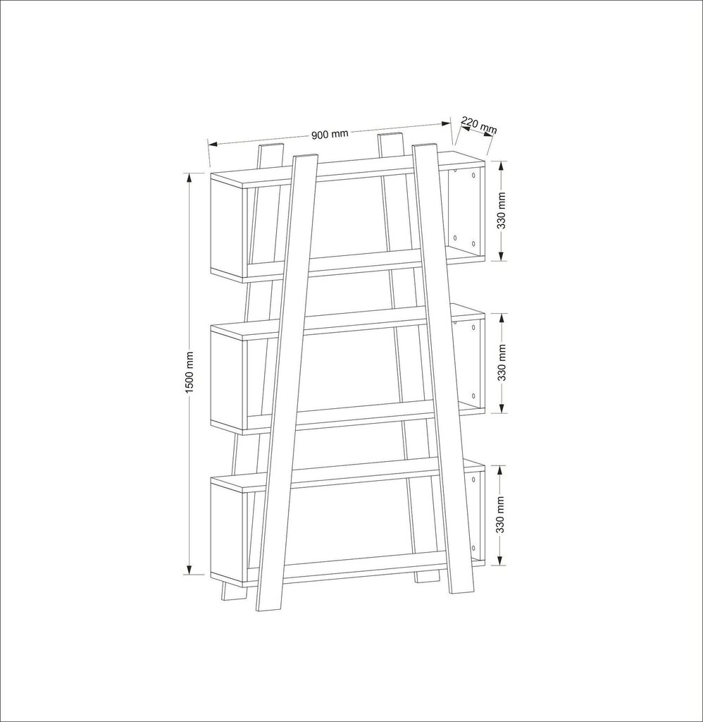 Eraldiseisev riiul Kalune Design Almira, valge цена и информация | Riiulid | kaup24.ee