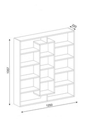 Напольная полка Kalune Design Ample, коричневая/белая цена и информация | Полки | kaup24.ee