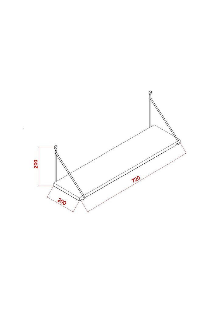 Seinariiul Kalune Design Armoni, pruun/must hind ja info | Riiulid | kaup24.ee