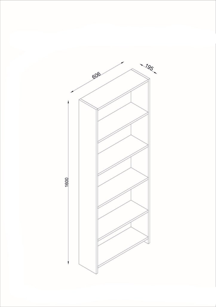 Eraldiseisev riiul Kalune Design Cansu G, valge hind ja info | Riiulid | kaup24.ee