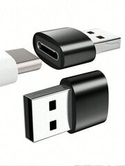 tk/2 tk USB C emas-USB adapter, C-tüüpi USB-laadija muundur, mis ühildub telefoniga IPhone 15 14 plus 13 12 11 Pro Max, Samsung Galaxy S23 S22 S21 S20 Ultra, Apple Watch Series 7 8 SE, AirPods IPad Air USB C Naise-USB-adapterikomplekt [Alumiiniumist kest, hind ja info | Kaablid ja juhtmed | kaup24.ee