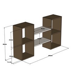 Подвесная полка Kalune Design Bambi, белая/серая цена и информация | Полки | kaup24.ee