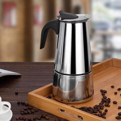 Kohvimasin 200 ml roostevabast terasest Moka Pot Itaalia kohvimasin kodukontoris kasutamiseks hind ja info | Termosed, termostassid | kaup24.ee