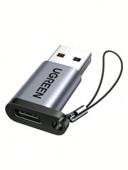 UGREEN C-tüüpi adapter USB A 3.0 isane USB 3.1 C-tüüpi emane pistik-C-tüüpi adapter - hall цена и информация | Кабели и провода | kaup24.ee