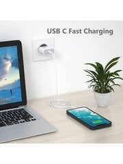 EU USB-C 20 W kiirlaadimisadapter 3,3 jala/100 cm USB-C ja C-tüüpi laadimiskaabliga, andmeedastus, ühilduv iPhone 14 13 12 laadimiskomplektiga цена и информация | Кабели и провода | kaup24.ee