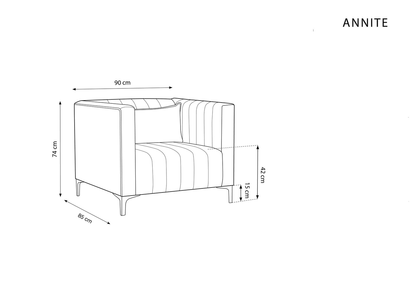 Tugitool Micadoni Home Annite, punane/must цена и информация | Tugitoolid | kaup24.ee