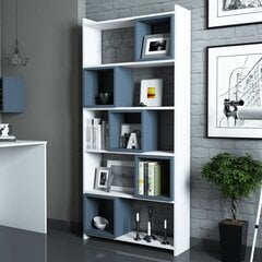 Eraldiseisev riiul Kalune Design Box II, valge/sinine цена и информация | Полки | kaup24.ee