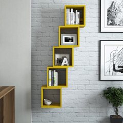 Seinariiul Kalune Design Box Cube, kollane hind ja info | Riiulid | kaup24.ee