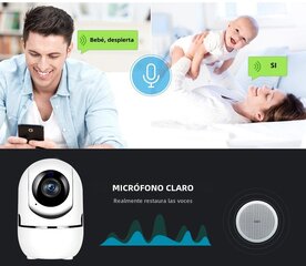 1620P Wifi IP turvakaamera pilv juhtmevaba monitor nutikas jälgimine öönägemine CCTV videovalve YCC365 plus kaamera valge 64G UK pistik hind ja info | Arvuti (WEB) kaamerad | kaup24.ee