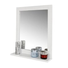 Vannitoapeegel riiuliga SoBuy FRG129-W, valge hind ja info | Vannitoa peeglid | kaup24.ee