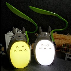 Cartoon Totoro USB laadimislaualamp loominguline kahekordse kasutusega öövalgusti valge kõhuga Chinchilla Bf hind ja info | Laualambid | kaup24.ee