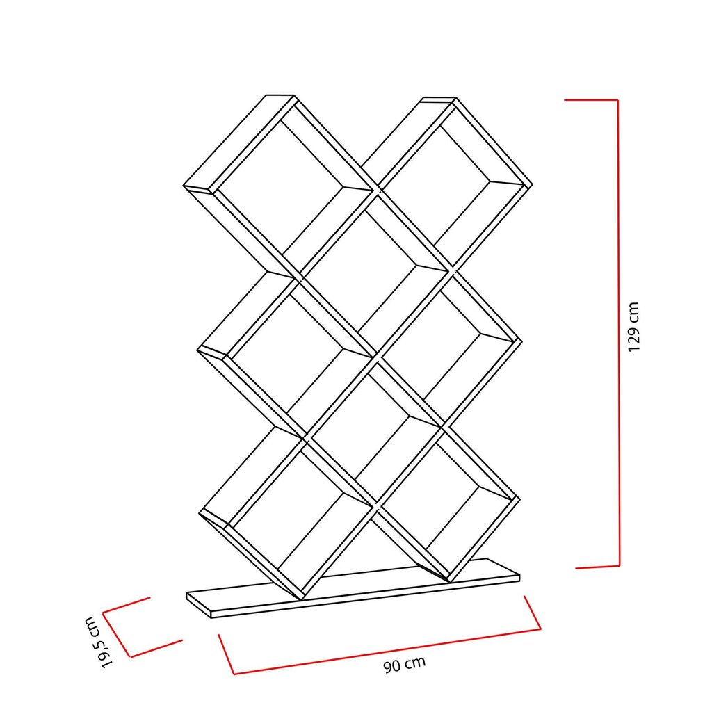 Eraldiseisev riiul Kalune Design Kumsal, punane цена и информация | Riiulid | kaup24.ee