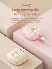 KUROMI BL22B HELLO KITTY Bluetooth-kõrvaklapid, poolkõrvasisene HIFI kõrglahutusega stereoheli, pikk aku tööiga, madal latentsusaeg, mikrofoniga muusikakõnede mängimiseks, armsad multifilmi juhtmevabad passiivse mürasummutusega kõrvaklapid - roosa hind ja info | Kõrvaklapid | kaup24.ee