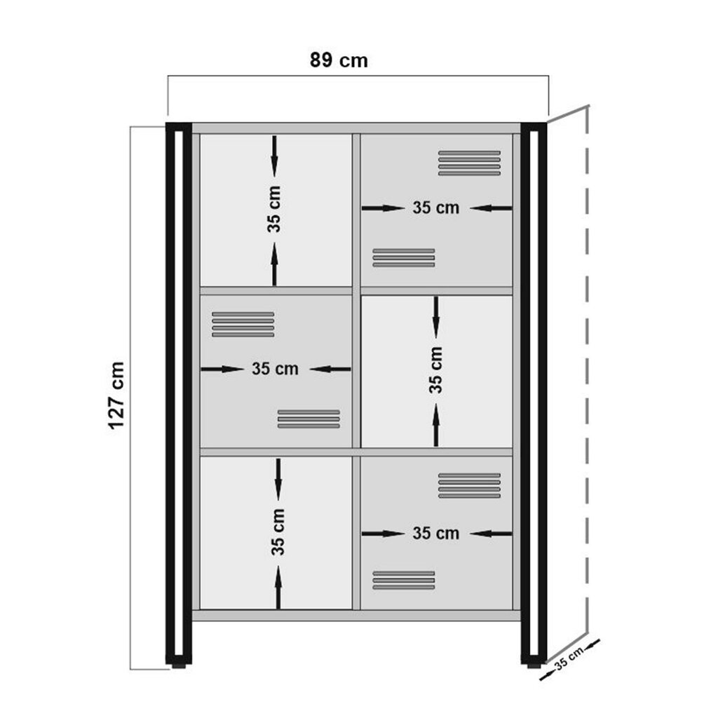 Eraldiseisev riiul Kalune Design Cosmo Neva, pruun/must hind ja info | Riiulid | kaup24.ee