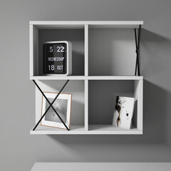 Seinariiul Kalune Design Extra Square, valge/must hind ja info | Riiulid | kaup24.ee