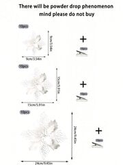 10tk/20tk Kunstvalged jõululilled klambritega, Talvisteks jõuludeks, Uusaastaks, Pulmapeo pärg, Trepp, Aken, Kaminakaunistus-Pronks-20tk 24cm цена и информация | Искусственные елки | kaup24.ee
