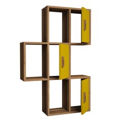 Eraldiseisev riiul Kalune Design Flora, pruun/kollane hind ja info | Riiulid | kaup24.ee