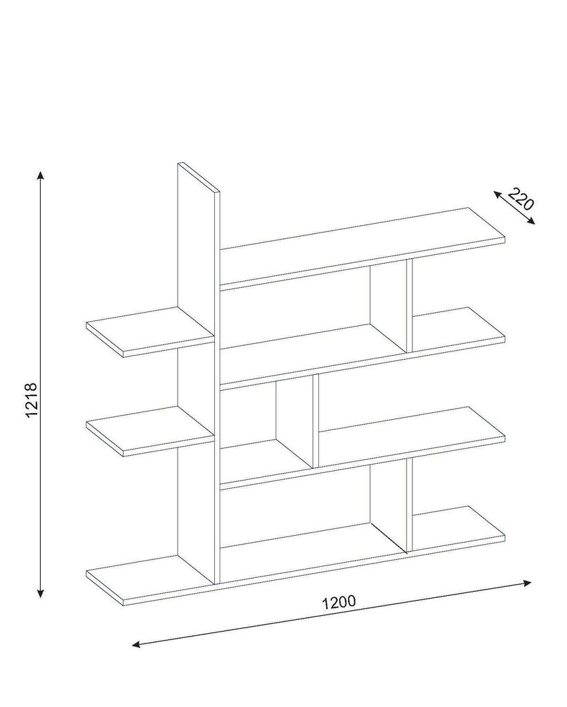 Seinariiul Kalune Design Motif 2, valge цена и информация | Riiulid | kaup24.ee