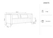 Diivan Micadoni Home Annite 2S, heleroheline hind ja info | Diivanid ja diivanvoodid | kaup24.ee