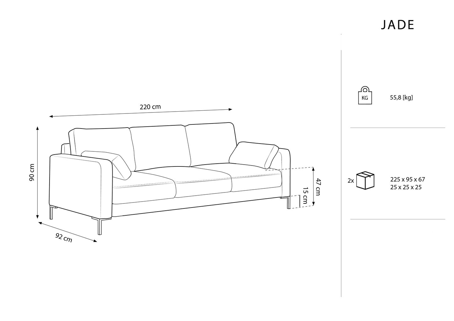 Diivan Micadoni Home Jade 3S, kollane цена и информация | Diivanid ja diivanvoodid | kaup24.ee