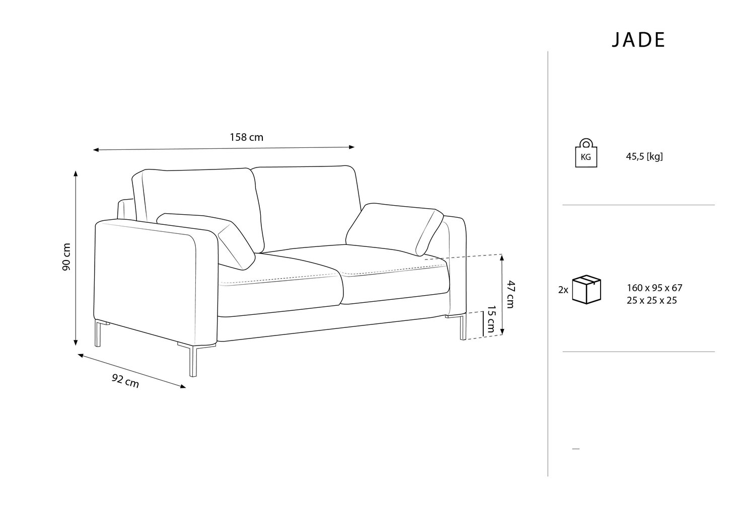 Diivan Micadoni Home Jade 2S, sinine hind ja info | Diivanid ja diivanvoodid | kaup24.ee