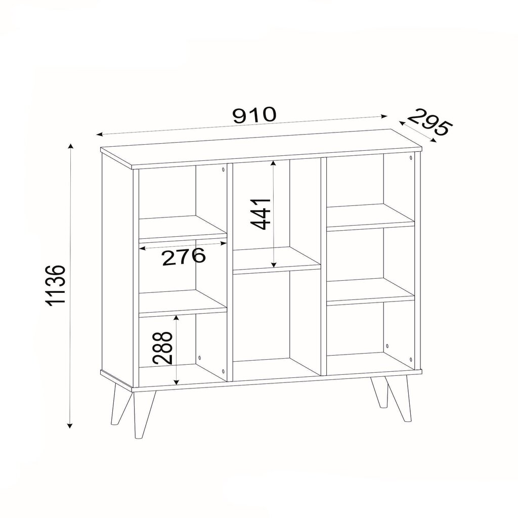 Eraldiseisev riiul Kalune Design Link, valge цена и информация | Riiulid | kaup24.ee