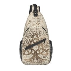 12Max Pikkus <50cm-Elupuu Triquetra pruuni nahast Crossbody Sling seljakott Meeste Viking Nore Yggdrasil õlakotid matkamiseks hind ja info | Arvutikotid | kaup24.ee