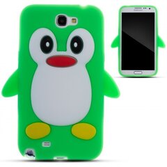 Kaitseümbris Zooky sobib Samsung Galaxy Note 2 N7100, 3D Pingviin, roheline hind ja info | Telefoni kaaned, ümbrised | kaup24.ee