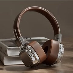 CR - 8 Серебряные коричневые ретро - наушники Беспроводные Bluetooth Наушники DJ Стерео Bluetooth 5.3 Складные наушники Игровой выбор цена и информация | Наушники | kaup24.ee