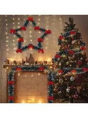 2 tk/komplekt Tinsel Garland Christmas Metallic Twist Ripp, Garland Kaminapärja Dekoratsioon Trepipiirde jaoks, Sise-väliornamendid 5,9 Jalg-tumeroheline цена и информация | Электробритвы | kaup24.ee