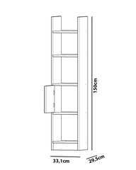 Eraldiseisev riiul Kalune Design Esbi 103, valge/helepruun hind ja info | Riiulid | kaup24.ee